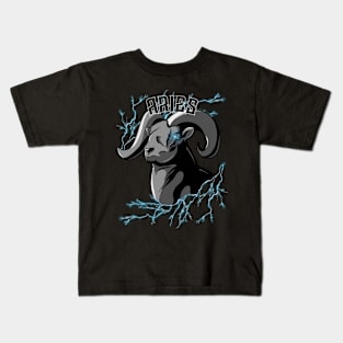 Lightning Aries (blue) Kids T-Shirt